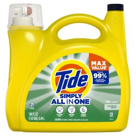 Tide Simply Liquid Laundry Detergent, Daybreak Fresh, 184 oz, 128 Loads