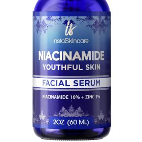 DOUBLE SIZED 2 Oz Niacinamide Serum for Face 10% with Zinc 1% Vitamin B3 Facial Serum Brightening Serum for Acne Pore Minimizer and Dark Spot Remover