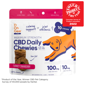 D Oh Gee CBD Daily Turkey Chewies 100mg CBD Per Bag (10 count)