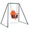 2-in-1 Single Swing and Toddler Swing Orange