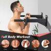 Hard Rock Health Wall Mounted Multi-Grip Pull Up Bar with Foam Handgrips