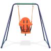 2-in-1 Single Swing and Toddler Swing Orange