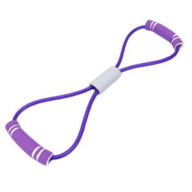 8-shaped Resistance Bands; Stretch Fitness Band; Pull Rope; Chest Arm And Shoulder Stretch Bands Exercise Equipment For Home Workout; Physical Therapy (Color: Purple)