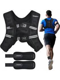 PACEARTH Reflective Weighted Vest for Strength Training and Running (size: 12lb)