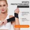 Unisex sports wristband joint cover fitness basketball tactical crawling equipment pressurized open black protective gear